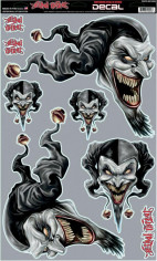 Abtibild Decal Jester Skull KT
