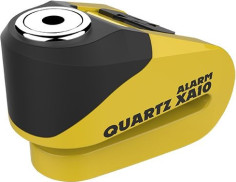 QUARTZ ALARM XA10 DISC LOCK (10mm PIN) YELLOW/BLACK