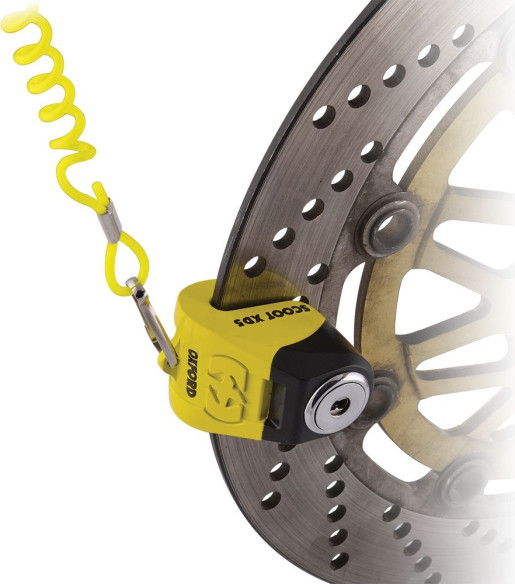 SCOOT XD5 DISC LOCK (6mm PIN) YELLOW/BLACK