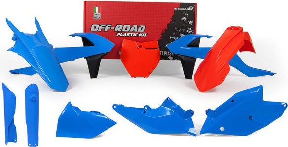 Kit Plastice Vintage Albastru/Portocaliu KTM EXC 17-19