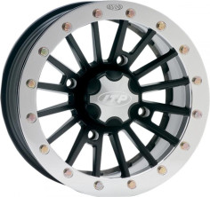 JANTA SEVERE DUTY DUAL BEADLOCK ALUMINUM 14x7 BOLT PATTERN 4/156 OFFSET 5+2 MATTE BLACK/POLISHED RING