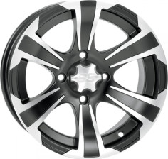 JANTA SS ALLOY SS312 MATTE BLACK WITH MACHINED FINISH 14x8 BOLT PATTERN 4/110 OFFSET 5+4