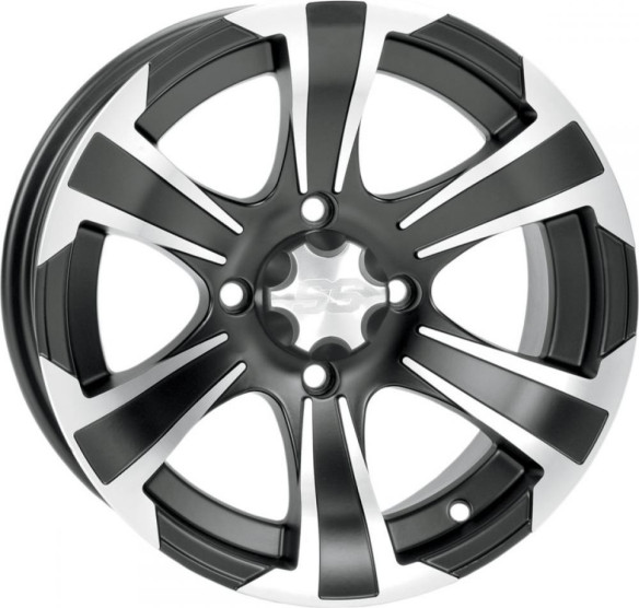 JANTA SS ALLOY SS312 MATTE BLACK WITH MACHINED FINISH 14x8 BOLT PATTERN 4/110 OFFSET 5+4