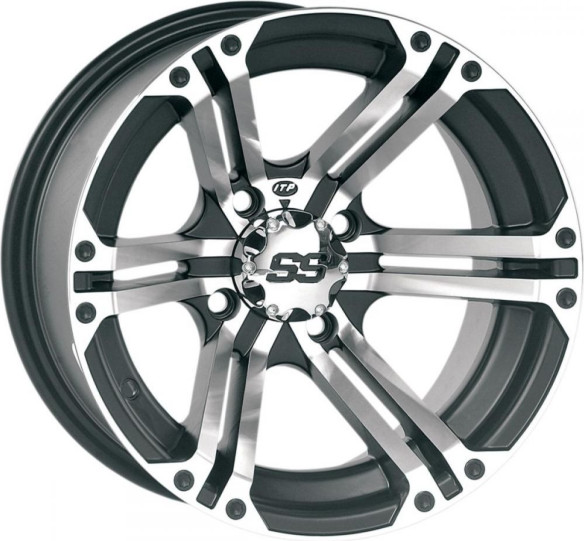 JANTA SS ALLOY SS 212 MACHINED FINISH 12x7 BOLT PATTERN 4/137 OFFSET 5+3