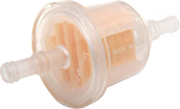 IN LINE FILTRU BENZINA DRUM SHAPE DUAL 1/4" or 5/15" PAPER CLEAR