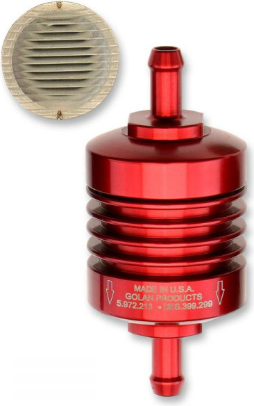 Peak Flow Mini FILTRU BENZINA 1/4 Rosu