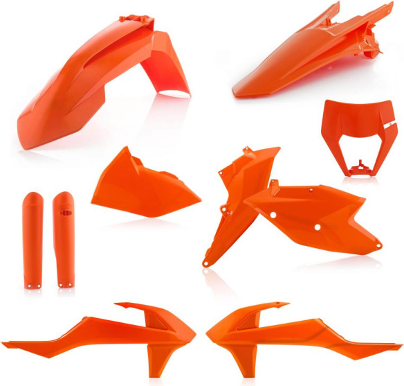 Kit Plastice AC KTM EXC/EXCF 2017-2020 Portocaliu 016 Cu Masca Far