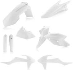 Kit Plastice AC KTM EXC/EXCF 2017-2020 Alb Fara Placa Far