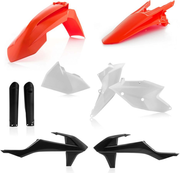 Kit Plastice AC KTM EXC/EXCF 2017-2020 Portocaliu/Negru/Alb Fara Placa Far