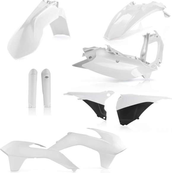 Kit Plastice AC KTM EXC/EXCF 2016 Alb Fara Placa Far