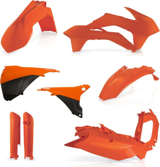 Kit Plastice AC KTM EXC/EXCF 2014-2015 Portocaliu Fara Placa Far