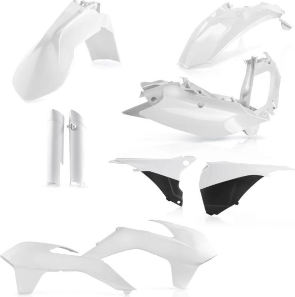 Kit Plastice AC KTM EXC/EXCF 2014-2015 Alb Fara Placa Far