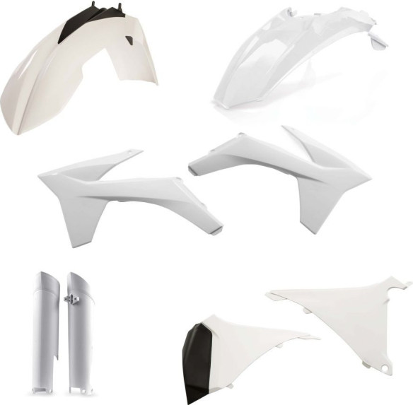 Kit Plastice AC KTM EXC/EXCF 2012-2013 Alb Fara Placa Far