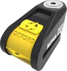 ALPHA XA14 ALARM STAINLESS DISC LOCK (14mm PIN) - BLACK& YELLOW COVER