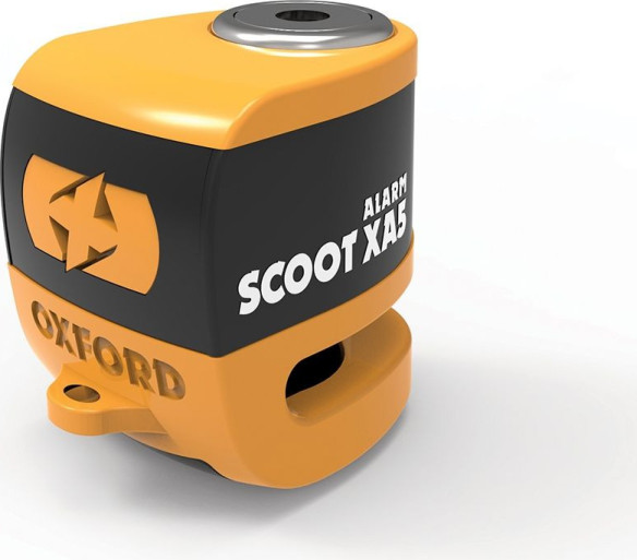 SCOOT XA5 ALARM DISC LOCK (5.5mm PIN) ORANGE/BLACK -