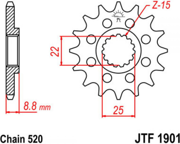 JTF1901.16SC PINION FATA CU AUTOCURATARE 16 DINTI KTM/HUSQVARNA