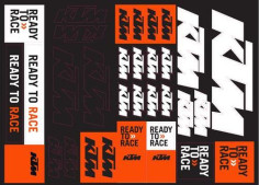 TEAM CORPORATE STICKER SHEET KTM