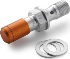 Banjo bolt with bleeder function KTM