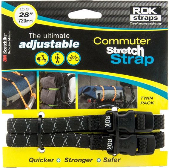 Chingi Bagaje ROK STRAPS LD 12mm ADJ BLACK REFLECTIVE