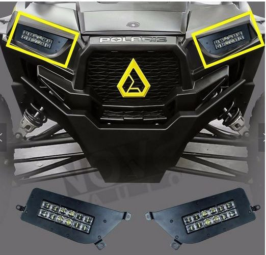 BARA LED SHARK LED HEADLIGHTS FOR POLARIS ATV, UTV WITH BACKLIGHT, 2PCS