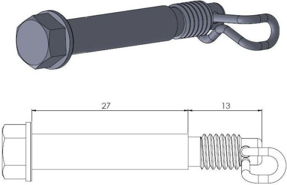 Pin (Cui de schimb ) Placute Frana - 213044
