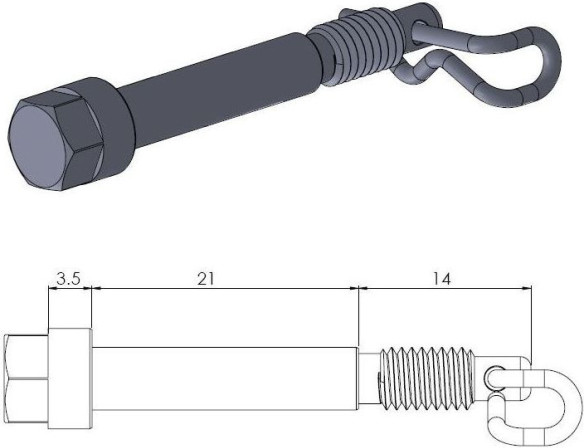 Pin (Cui de schimb ) Placute Frana - 213045