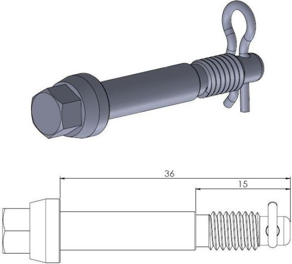 Pin (Cui de schimb ) Placute Frana - 213058