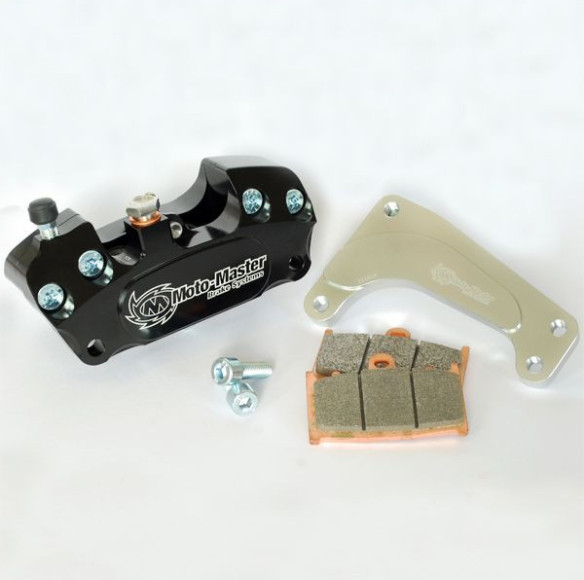 Kit Etrier Frana 4 pistoane + Adaptor Supermoto Racing Negru - 210016