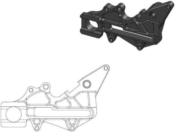 Adaptor Relocare Etrier Frana 220mm Negru - 211064