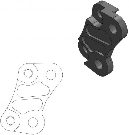 Adaptor Relocare Etrier Frana 260mm - 211075
