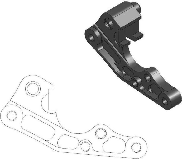 Adaptor Relocare Etrier Frana 270mm - 211079