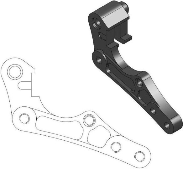 Adaptor Relocare Etrier Frana 320mm - 211097