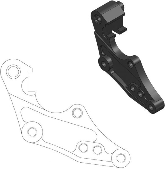 Adaptor Relocare Etrier Frana Rally/Dakar 298mm - 211060
