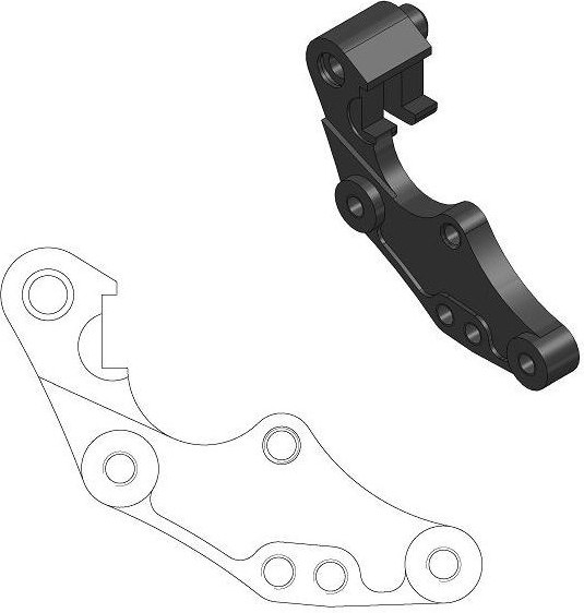 Adaptor Relocare Etrier Frana Rally/Dakar 298mm - 211070