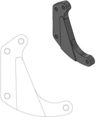 Adaptor Relocare Etrier Frana Supermoto Racing 320mm - 211025