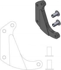Adaptor Relocare Etrier Frana Supermoto Racing 320mm - 211035