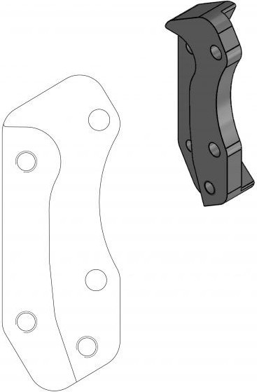 Adaptor Relocare Etrier Frana Supermoto Street 320mm - 211017