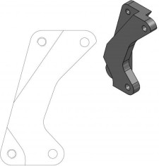 Adaptor Relocare Etrier Frana Supermoto Street 320mm - 211033