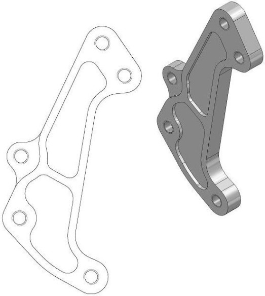 Adaptor Relocare Etrier Frana Supermoto 320mm - 211065