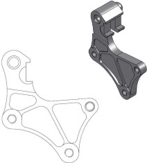 Adaptor Relocare Etrier Frana Supermoto Street 320mm - 211016