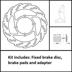 Kit Frana Flame Rotor Fix 260mm, Placute Frana, Adaptor Relocare - 310028