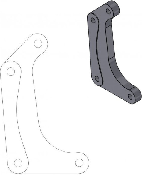 Adaptor Relocare Etrier Frana Supermoto Racing 320mm - 211039