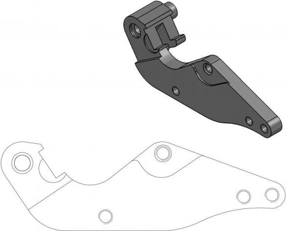 Adaptor Relocare Etrier Frana Supermoto Street 320mm - 211013