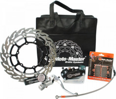 Kit Race Supermoto: Disc Flotant Flame 300mm, Placute Frana, Adaptor Etrier Frana 4 pistoane, Radial Master Cylinder - 313054
