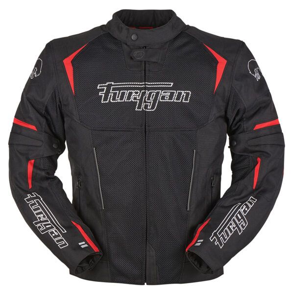 Textile jackets Furygan Ultra Spark 3 In 1 Vented Black/Red Textile Moto Jacket