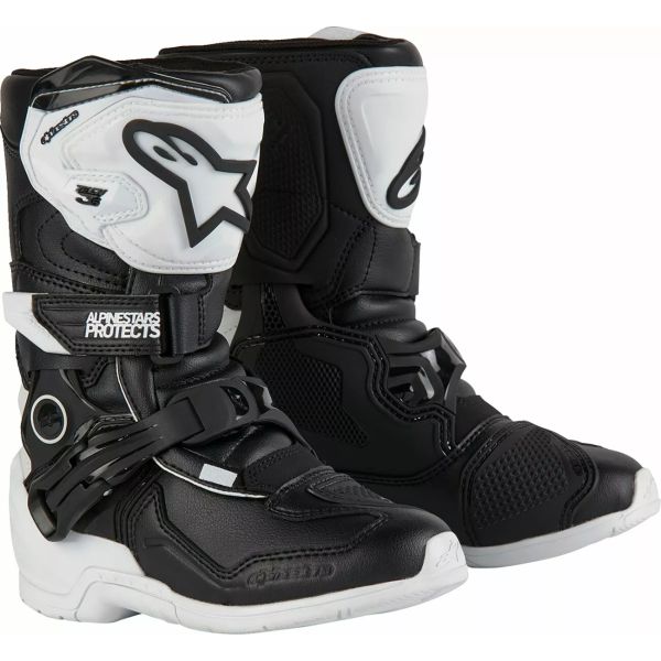 Cizme MX-Enduro Copii Alpinestars Cizme Moto Enduro/MX Kids Tech 3S White/Black 24