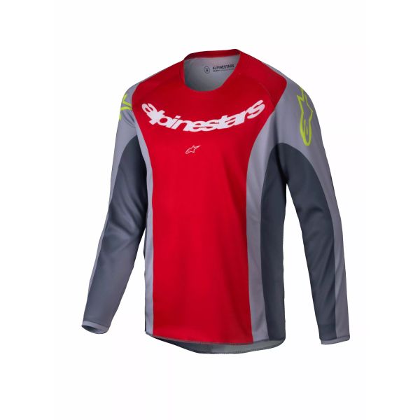 Tricouri MX-Enduro Copii Alpinestars Tricou Moto MX/Enduro Copii Racer Youth Melt Red/Grey/Yellow 24