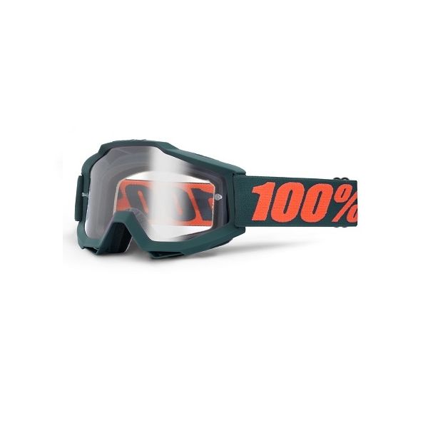Goggles MX-Enduro 100 la suta Accuri Gunmetal Goggles Clear Lens