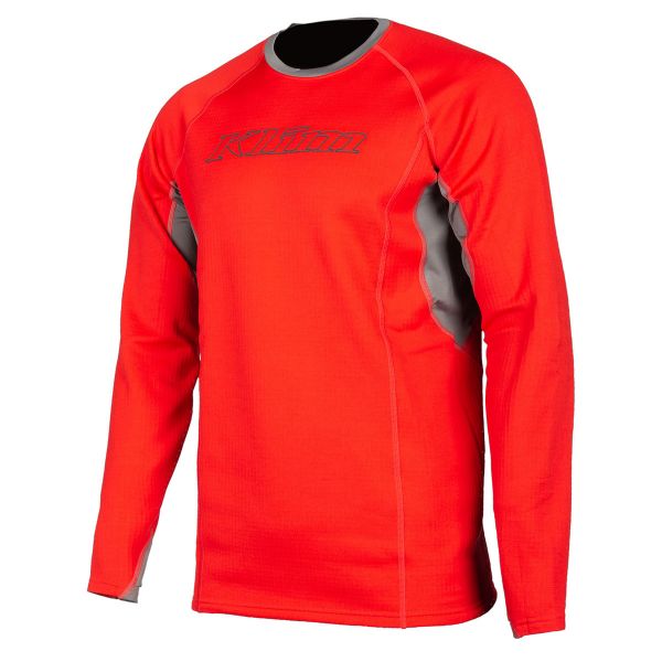 Functional Underwear Klim Shirt Base Layer Snowmobil Aggressor 3.0 High Risk Red/Castlerock Gray