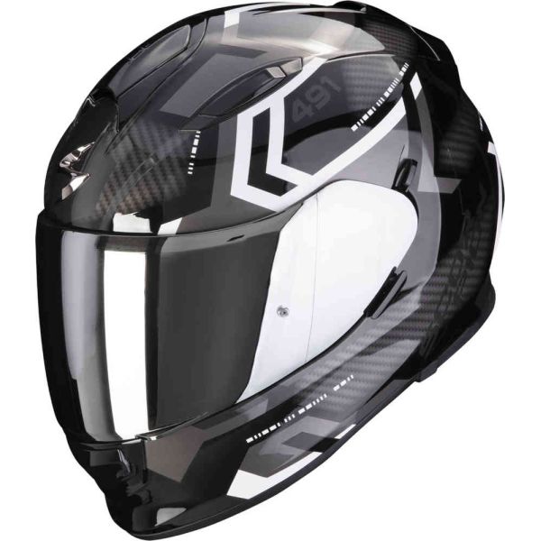 Full face helmets Scorpion Exo Full-Face Moto Helmet Exo 491 Spin Black/White